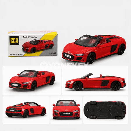 Audi R8 Spyder 1:58 metal model awtoulag, kolleksiýa üçin oýunjak