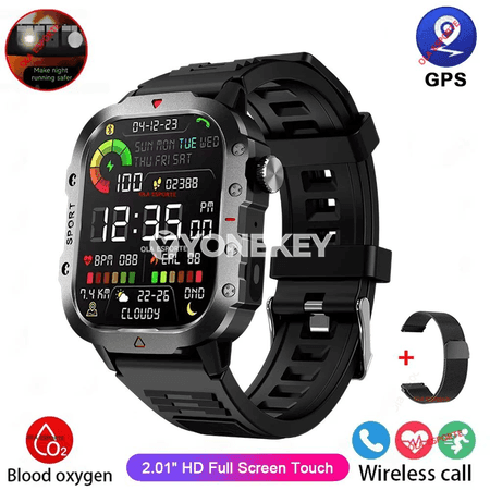 Hw12 akylly sagat, 2.01" ekran, Bluetooth jaň, suwa çydamly, sport režimler