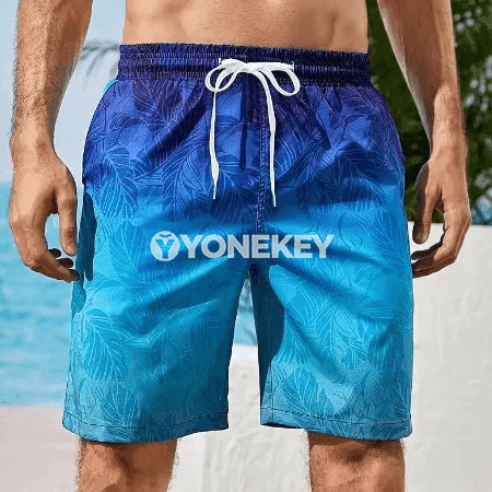 Erkek‑aýal üçin çalt guradyjy tomus şorty, plýaž üçin ýeňil model