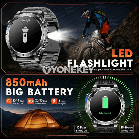 GUHUAVMI GPSli sport akylly sagat, 850mAh, 10ATM, kompasly