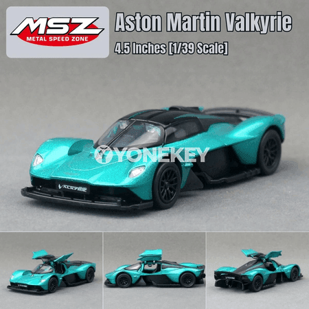 Aston Martin Valkyrie 1:43 metal ýol maşyny, yzyna süýşýän model