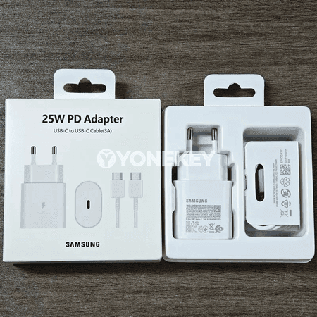 Samsung 25W çalt güýçlendiriji adapter, Z Flip/Fold we Galaxy üçin