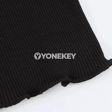 Zenanlar üçin gara nokatly halter ýeňsiz top, tomusky slim fit