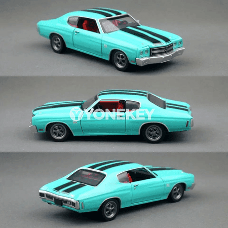 Chevrolet Chevelle 454 1970 metal model awtoulag, 1:24, sesli we yşykly