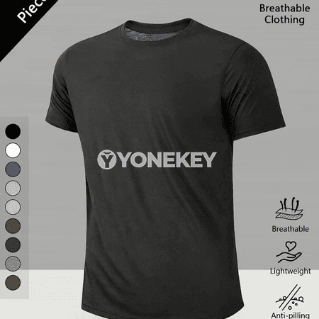 Erkekler üçin ýeňil, dem alýan gündelik futbolka, tomusky sport modeli