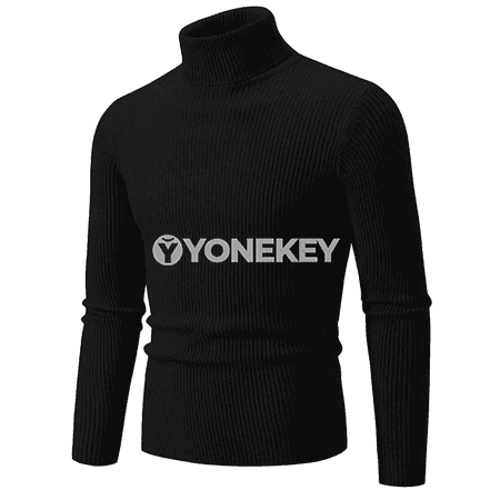 Erkekler üçin güýzki ýokary boýunly ýyly örülen switer