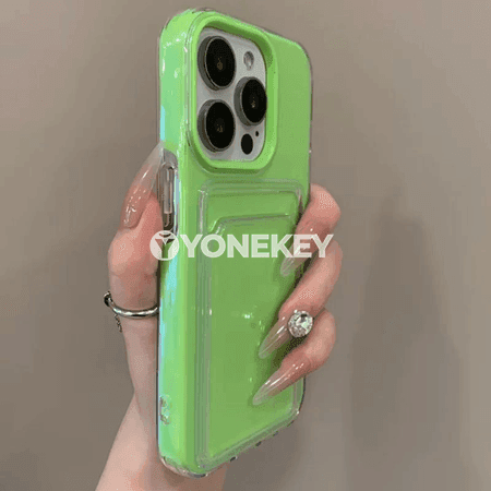 iPhone üçin 2in1 kartoçkaly Candy örtük, TPU+PC goragly