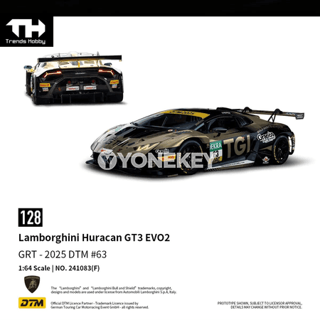Lamborghini Huracan GT3 EVO2 1:64 diecast metal awtoulag modeli