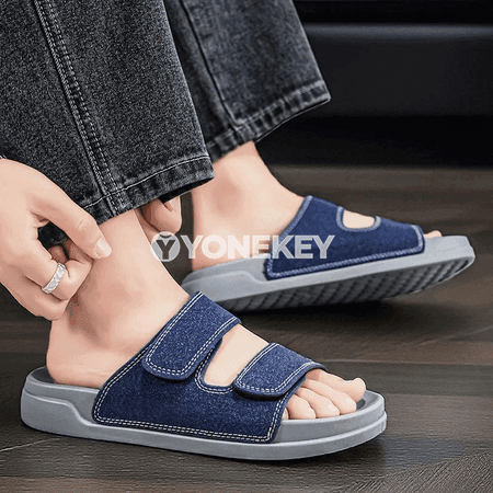 Erkekler üçin tomusky rahat şypbyklar, daşary we öý üçin