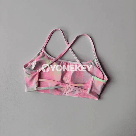 Zenanlar üçin ýürekli fitnes bra, arka kesimli sport top, ýoga üçin