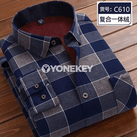Erkekler üçin gyş ýyly köýnek, fleece, nagyşly gündelik köýnek