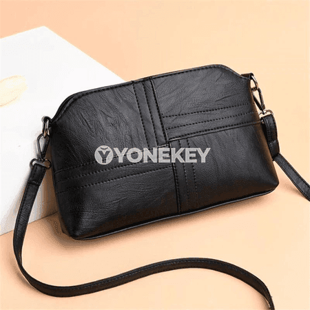 Zenanlar üçin vintage PU deri egn sumkasy, kiçi lux tote
