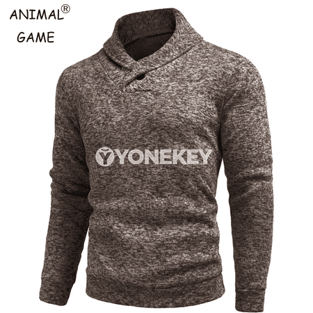 Güýz-gyş üçin uzyn ýeňli, ýokary boýunly erkek switeri