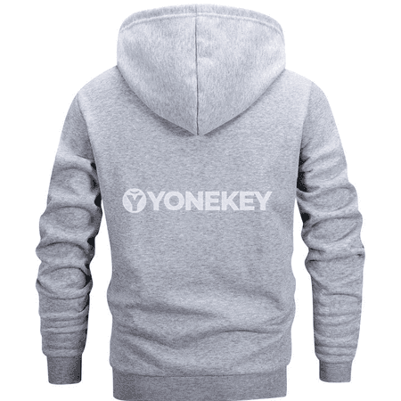Erkekler üçin fermuarly kapýuşonly sport we gündelik kurtka