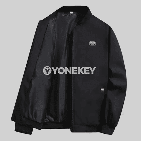 Erkekler üçin ýeňil ýaz-küýz ýel geçirmeýän jaket, zipperli