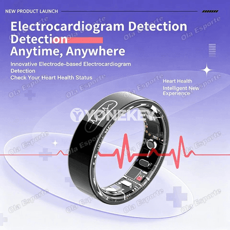 AI ECG smart halka: ýürek urşy, basyş we beden ýylylygy gözegçiligi