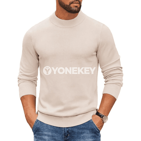 Erkekler üçin ýyly ýokary boýun örülen switer, dar görnüşli klassiki köýnek switeri