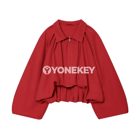 Zenanlar üçin ýeňil, giň kesimli moda bomber kürte