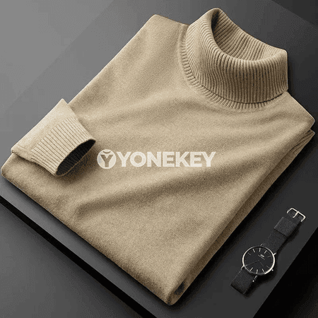 Erkekler üçin ýyly örme turtlenek switer, güýz-gyş üçin