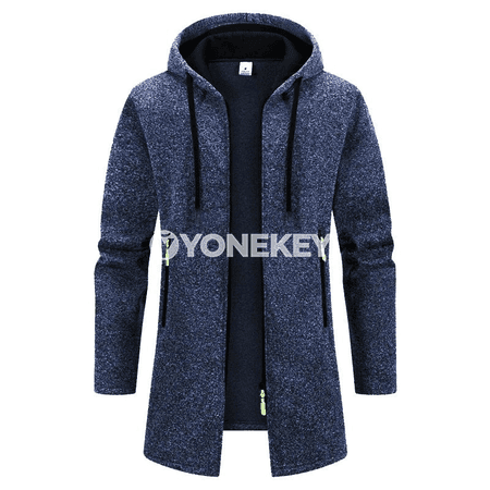 Erkekler üçin ýyly kapýuşonly hudi, güýz-gyz üçin uzyn ýeňli jaket