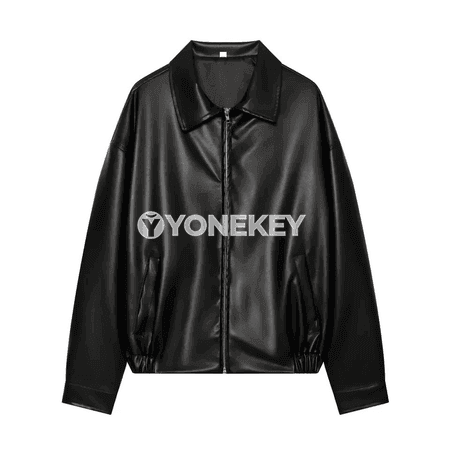 Zenanlar üçin gara ýeňil jaket, uzyn ýeňli, şäher stili