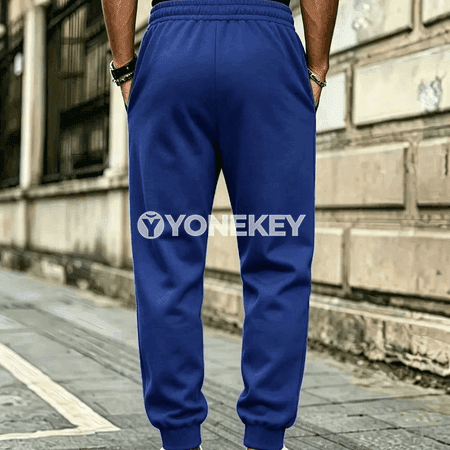 Erkekler üçin elastik boýunjally ýeňil sport balaklar
