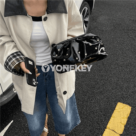 Zenanlar üçin ýönekeý döwrebap clutch sumka, PU deri