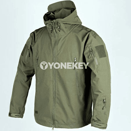 Erkekler üçin kapýuşonly ýyly fleece kurtka, köp jübili