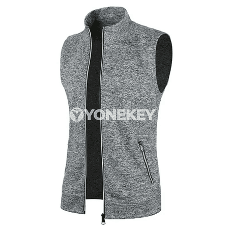 Erkekler üçin ýyly zipperli ýeňsiz outdoor ýelek