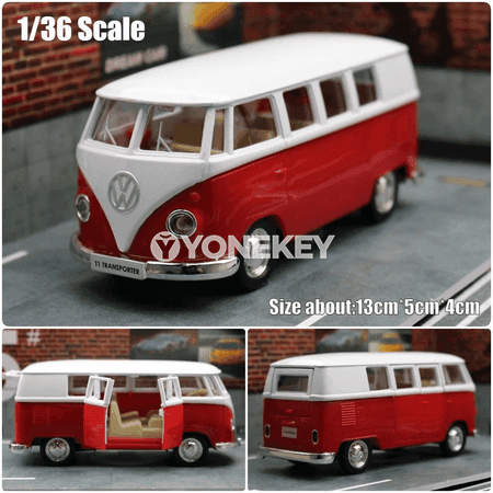 Volkswagen T1 Samba Bus 1:36 metal model awtoulag oýnawaç