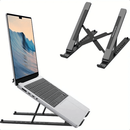 Göwnejaý sazlanylýan laptop stendi, birnäçe burçly, metal