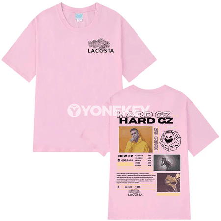 HARD GZ Tour 2025 erkek futbolkasy, cotton, giň kesimli