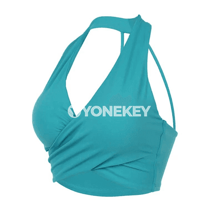 Zenanlar üçin kross-bek sport bra, dem alyşly, ýöga we zal üçin