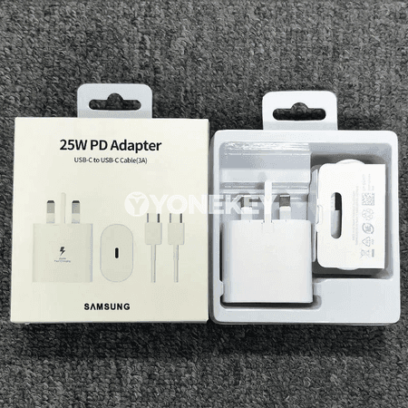 Samsung 25W UK Plug çalt zarýad beriji adapter, Galaxy üçin