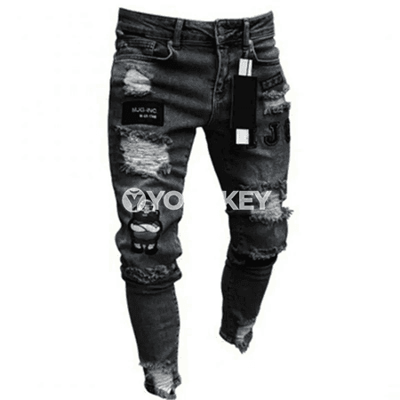 Erkekler üçin dargan stil dar jeans.