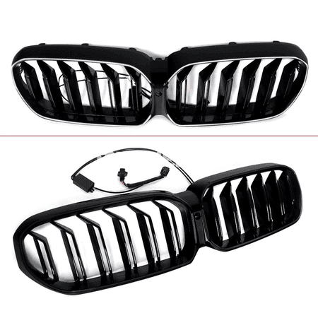 BMW 5 Series G30/G31 üçin LED öň radiator gözenegi, Glossy Black