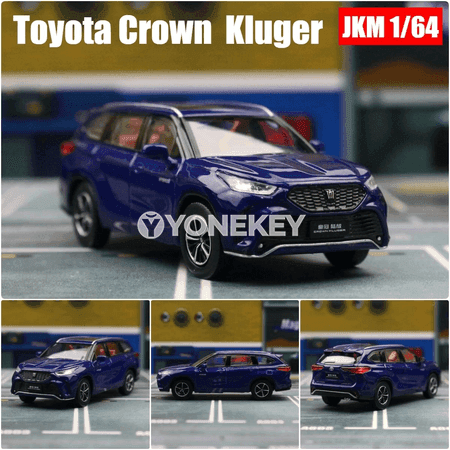 Toyota Crown Kluger Hybrid 1:64 metal SUV model awtoulag, gara, gök, ak