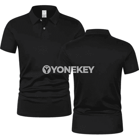 Erkekler üçin 3D çaply, dem alýan, gysga ýeňli polo köýnek