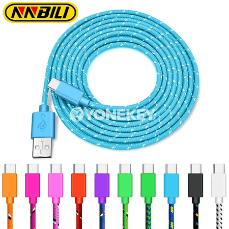 NNBILI USB-C zarýad we maglumat kabeli, 3A, 1m/2m/3m