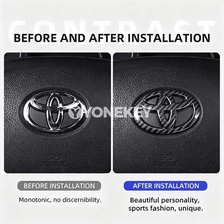 Toyota üçin 3D ABS rul emblemi — awto logo bezegi