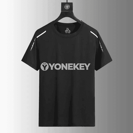 Erkekler üçin çalt guraylan sport futbolka, dem alýan ýeňil model