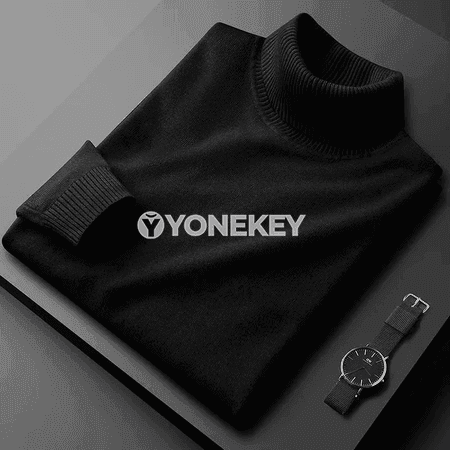 Erkekler üçin ýyly örme turtlenek switer, güýz-gyş üçin