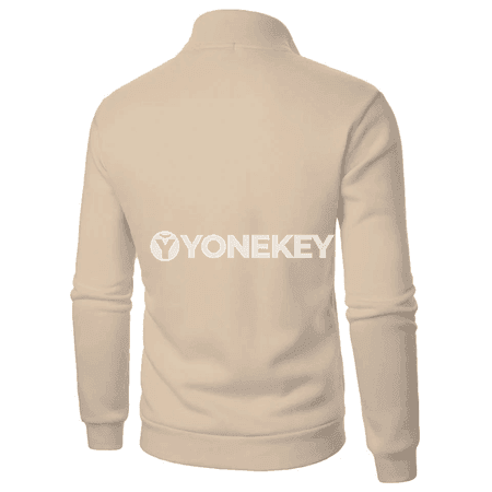 Erkekler üçin fermuarly dik ýaka sport hoodie jaket