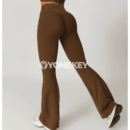 Aýal üçin ýokary boýunly giň aşaky yoga legginsi, çeýe sport balagy