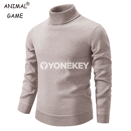 Erkekler üçin gyş-güýz ýyly turtleneck switer