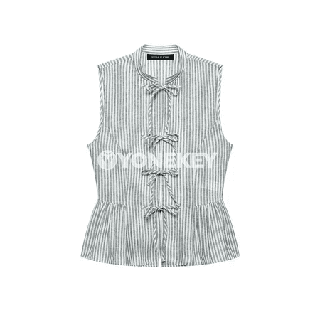 Mandarin boýunly zolakly ýeňsiz top, öňi daňylýan, tomusky