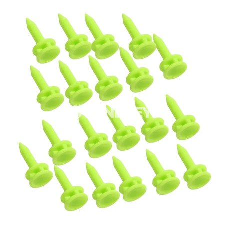 50 sany plastmassa golf tee toplumy, 25–51 mm, dürli reňkler