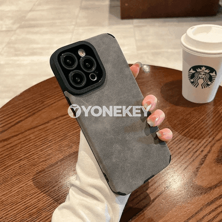 iPhone 11–16 üçin deri görnüşli şokdan goragly telefon gaby