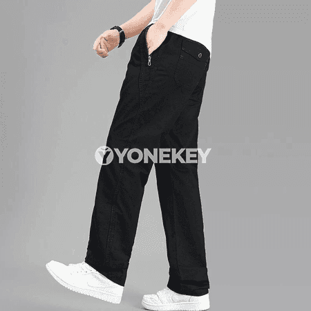 Erkekler üçin giň kargo jalbarlar, günlük stil, uly ölçegler