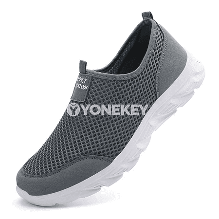 Ýeňil, dem alýan erkek sport krossowkalar, slip-on, 39-46 ölçeg